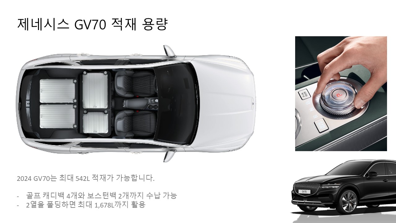 2024 GV70 적재 용량 정보