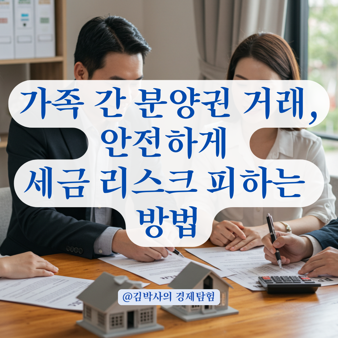 가족 간 무피 또는 소액 프리미엄 분양권 매매, 저가 양도세 리스크 피하는 법.