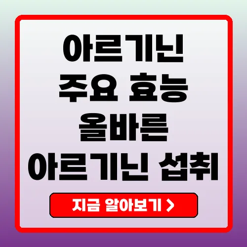 아르기닌의 효능과 올바른 섭취 방법 알아보기