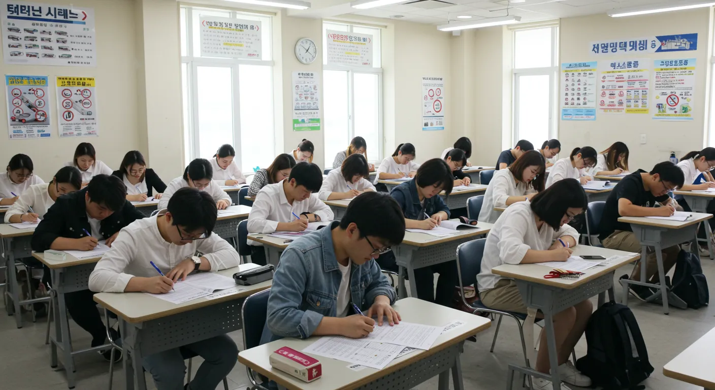 학과 시험 준비 및 응시