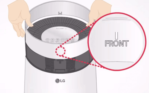 엘지 퓨리케어 공기청정기 필터 청소방법 및 교체시기덮개 조립