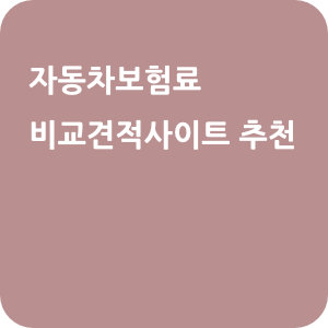 자동차보험료 비교견적사이트 추천