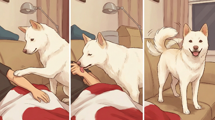 강아지의 여러가지 행동