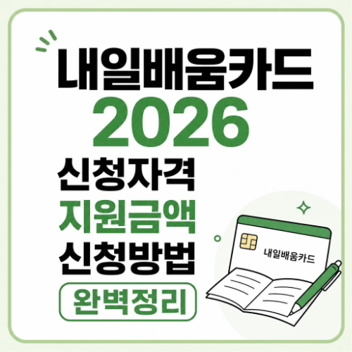 내일배움카드 2026 신청자격 지원금액 신청방법 완벽정리