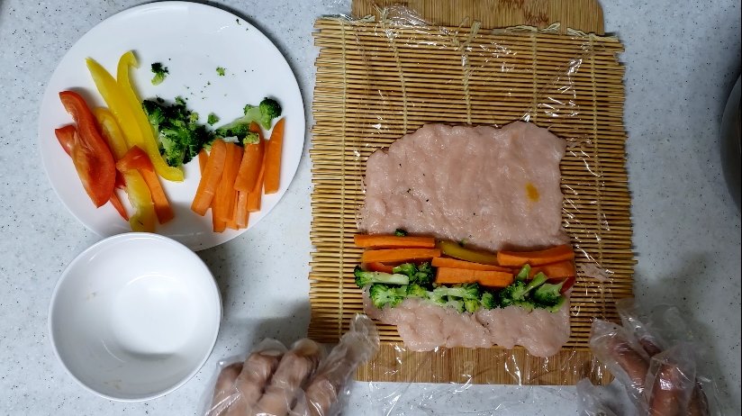 강아지 김밥 말기1