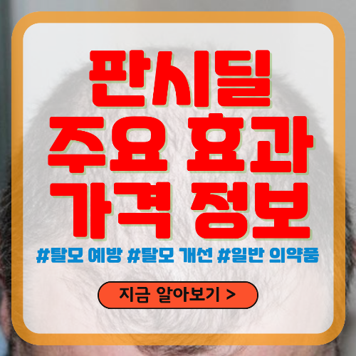 판시딜 주요 효과 및 가격 정보