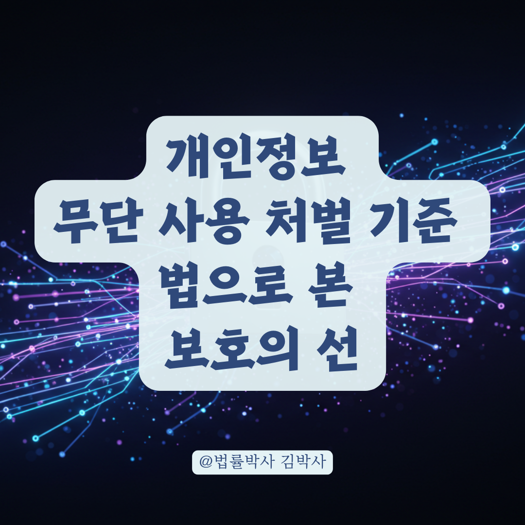 급증하는 개인정보 무단 사용, 처벌 가능성 법적 기준으로 알아보기.