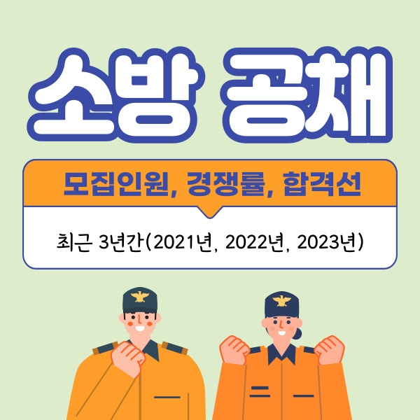 소방공무원 공채 선발인원, 경쟁률, 합격선(2021년 ~ 2023년)