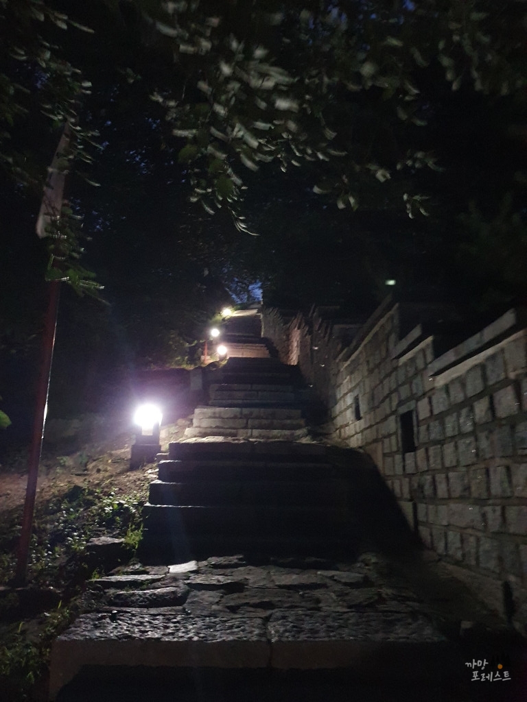 팔달산 올라가는 길