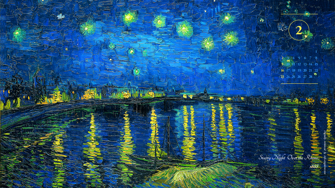 11 론강의 별이 빛나는 밤에 A - 2025년2월 노트북배경화면