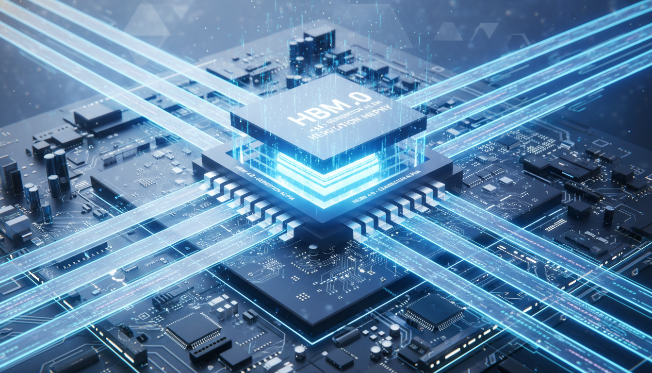 고속도로처럼 방대한 데이터를 빠르게 처리하는 HBM 메모리 반도체 3D 이미지