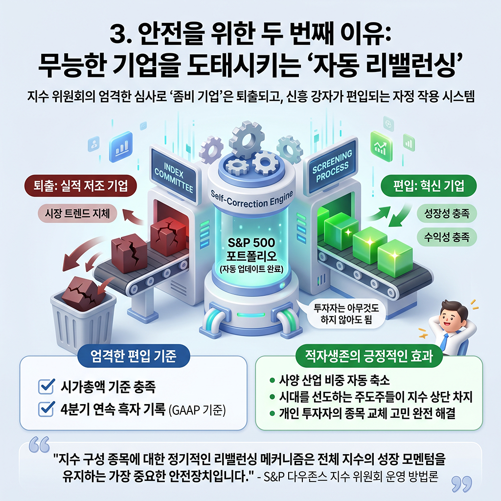 안전한 이유 두 번째: 무능한 기업은 쫓겨나는 '자동 리밸런싱'