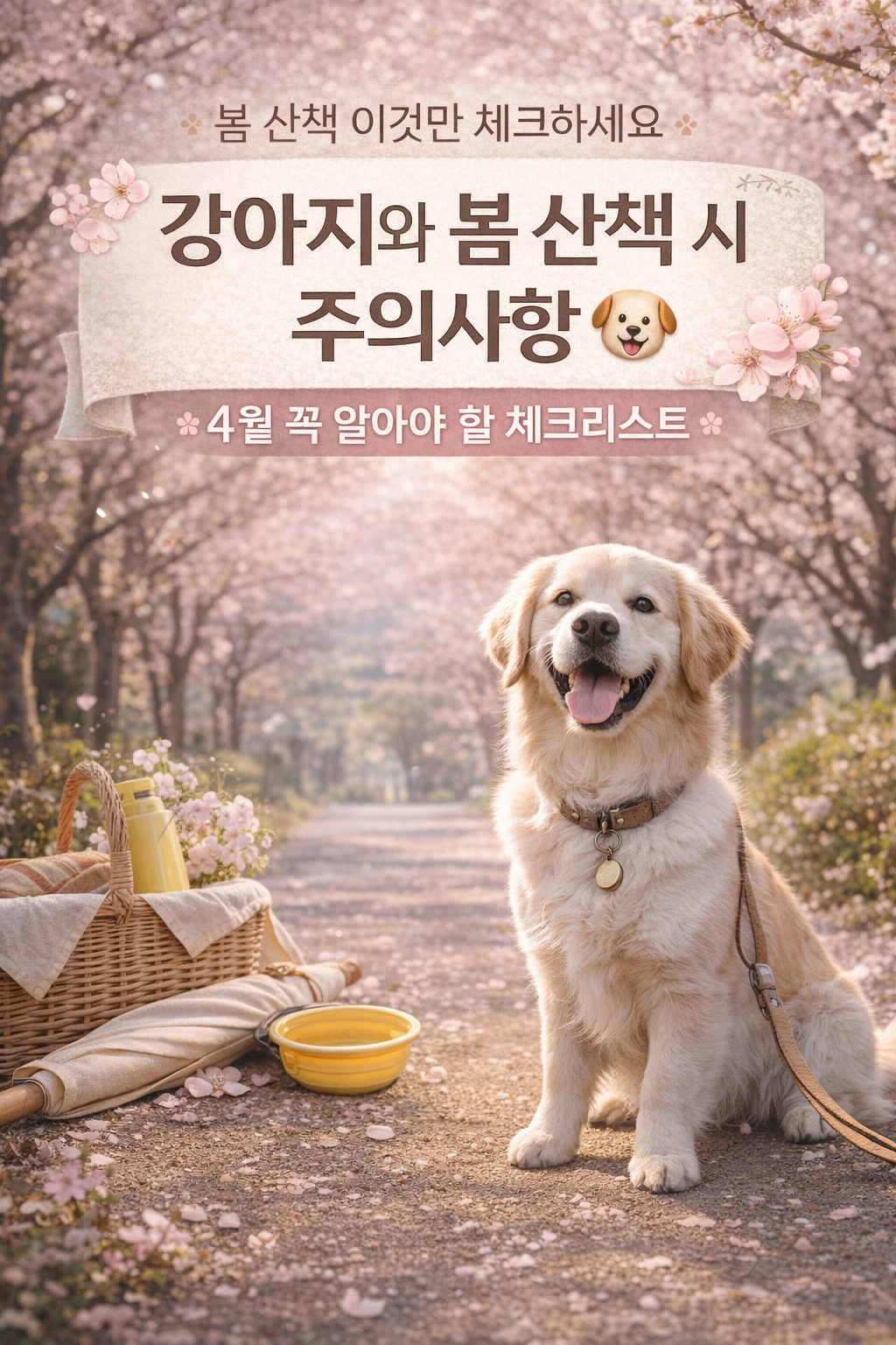 강아지와 봄 산책시 주의사항