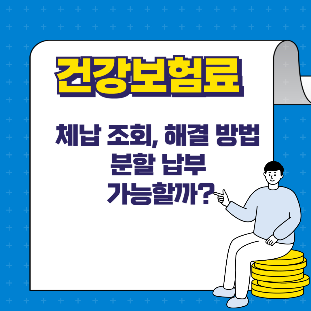 건강보험료 체납 조회 및 해결 방법 (분할 납부 가능할까?)