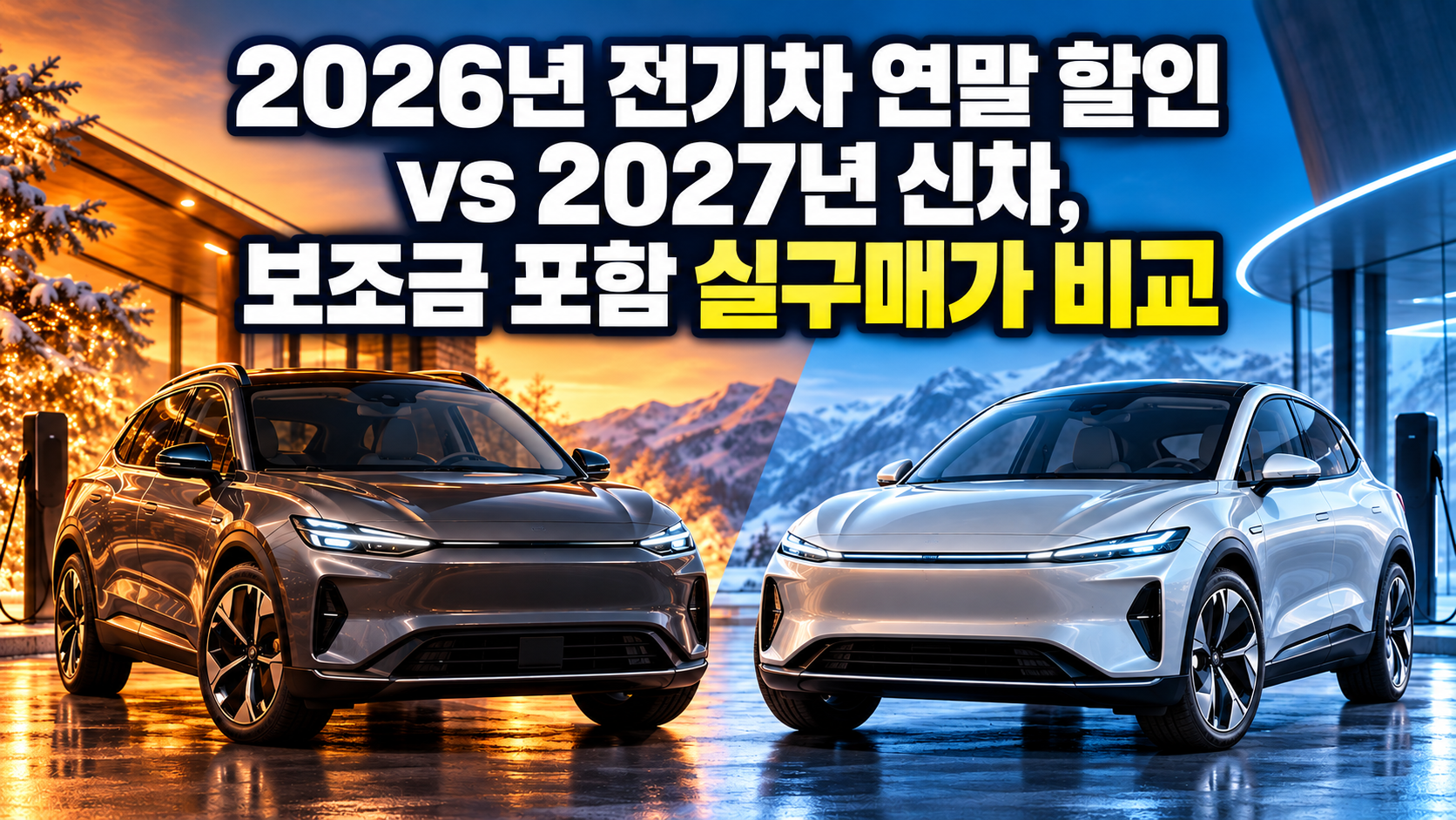 2026년 전기차 연말 할인 vs 2027년 신차, 보조금 포함 실구매가 비교 관련 사진