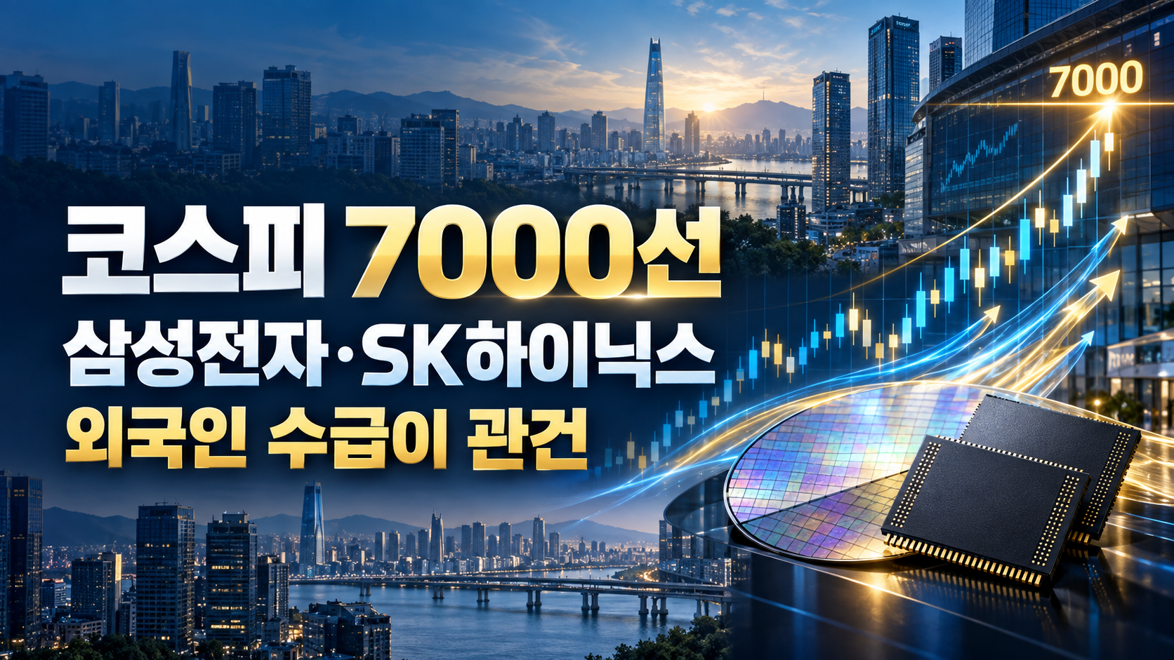 코스피 7000선과 삼성전자 SK하이닉스 외국인 수급 확인