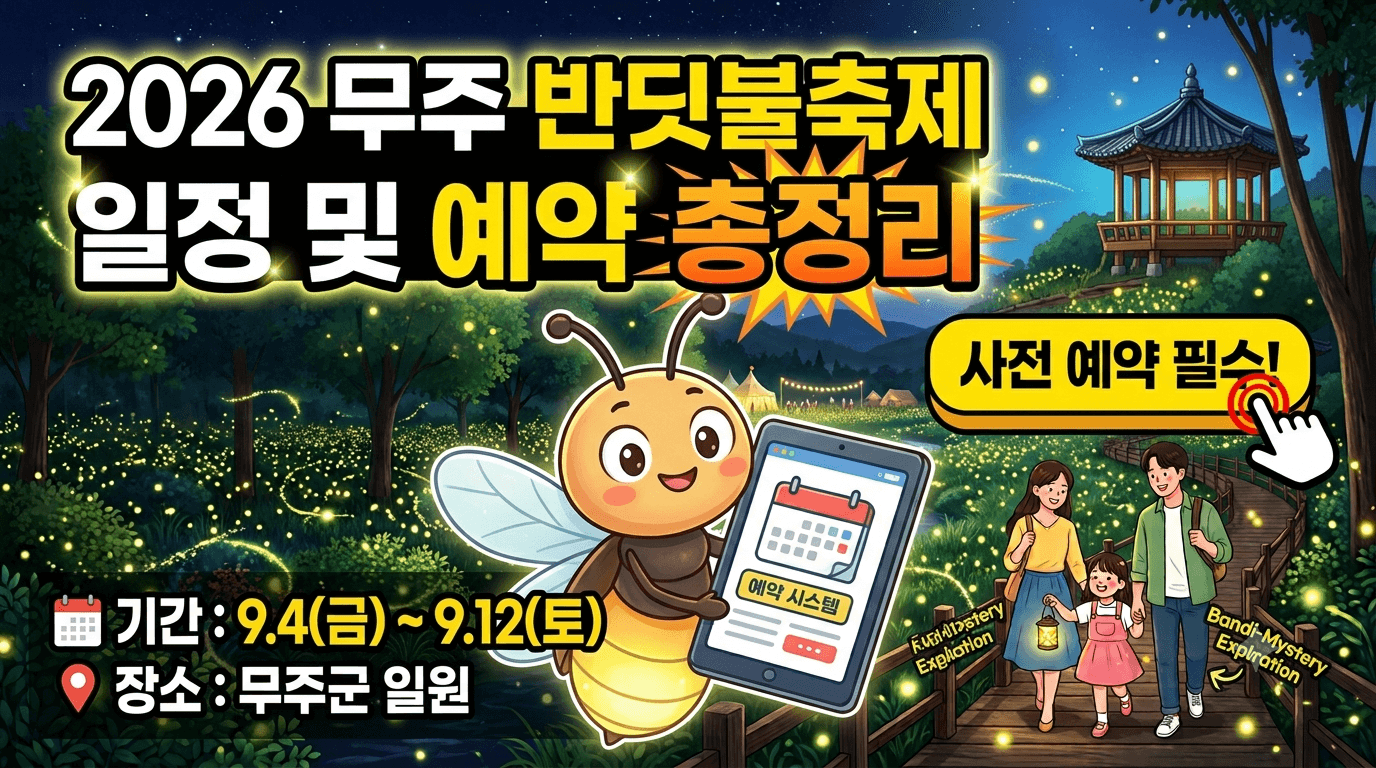 무주 반딧불축제 주차장 총정리