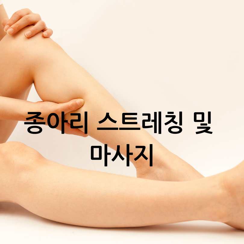 종아리 쥐나는 이유와 해결 방법