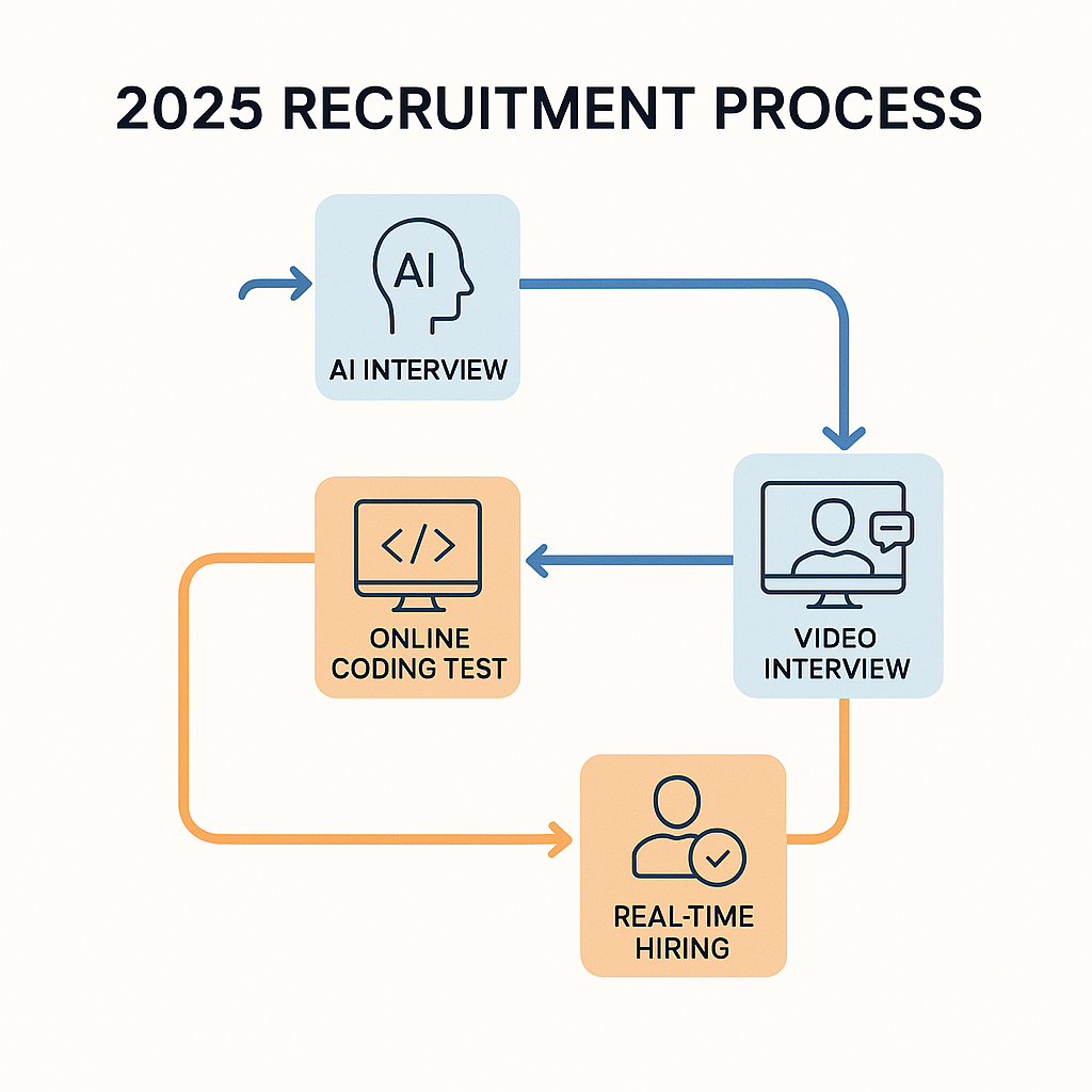 2025년 채용 프로세스 변화 다이어그램
