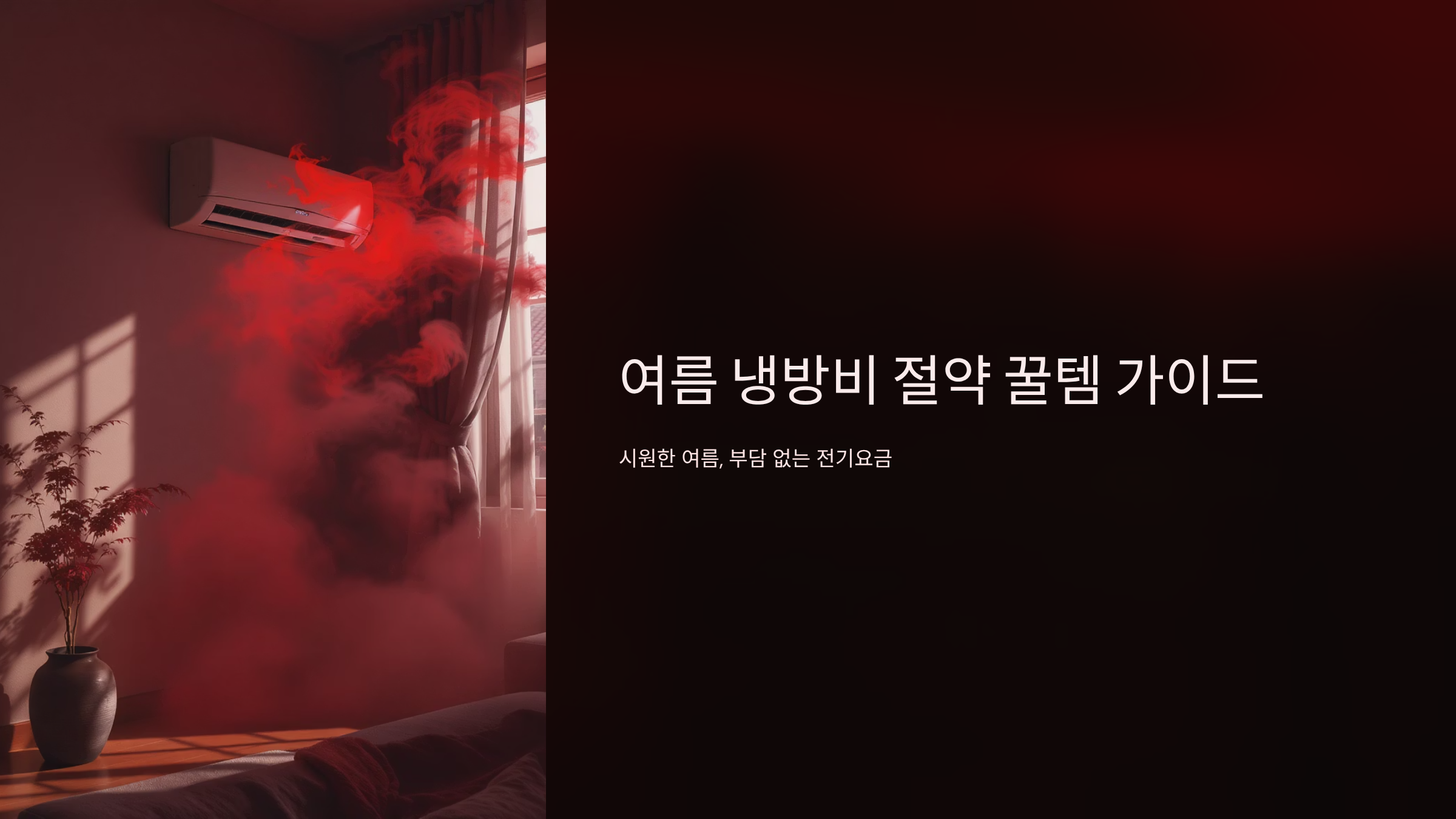 냉방비 절약 아이템으로 여름 전기료 반값 만들기