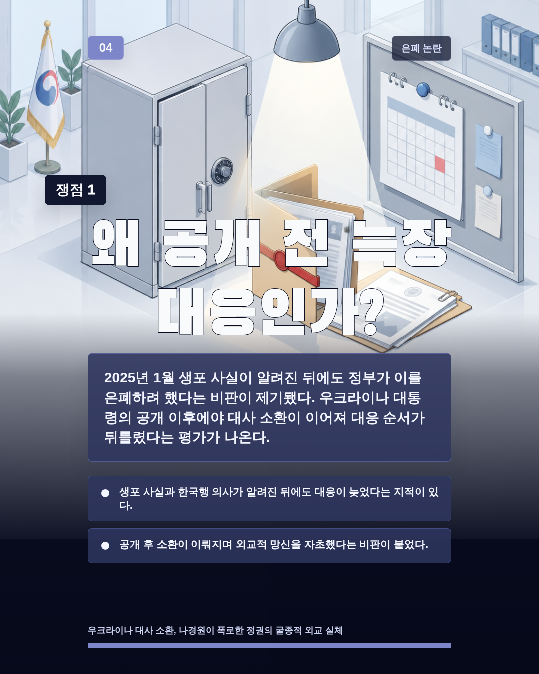 왜 공개 전 늑장 대응인가?