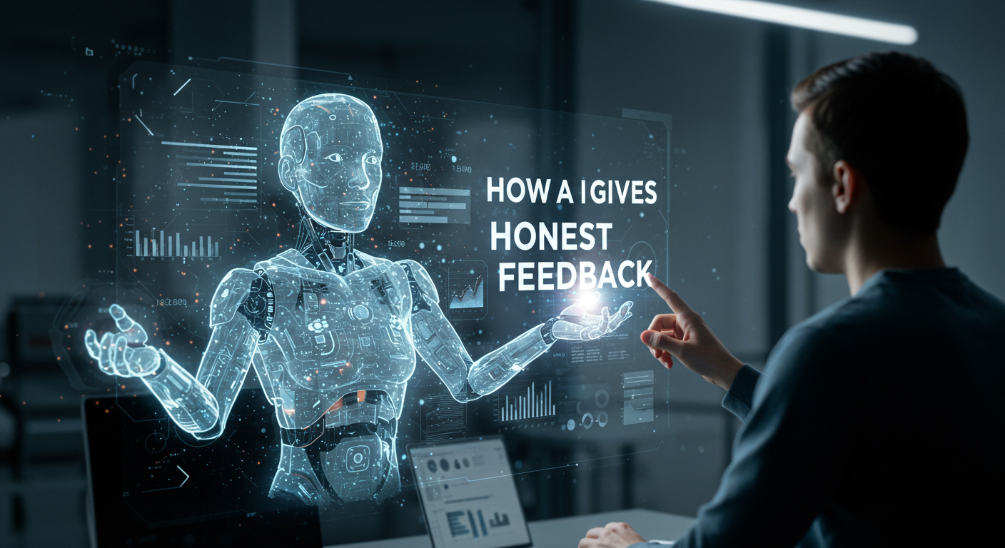 인공지능이 솔직한 피드백을 주는 모습