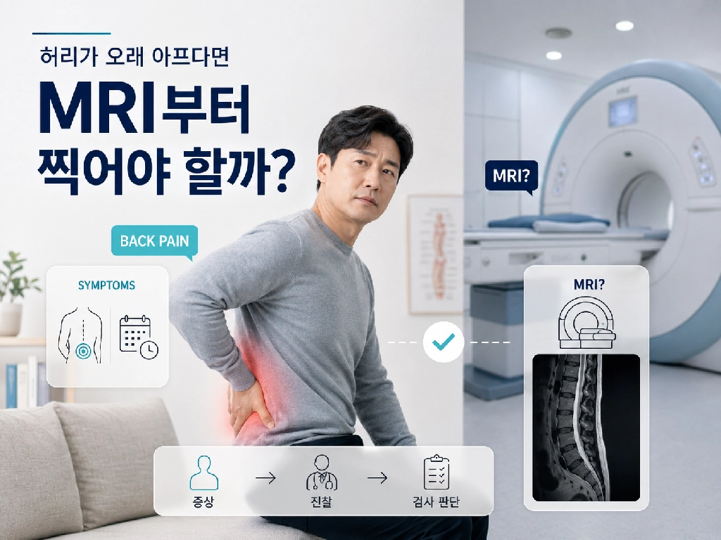 허리가 오래 아프면 MRI부터 찍어야 할까? 허리 MRI 비용&middot;건강보험&middot;재활 총비용
