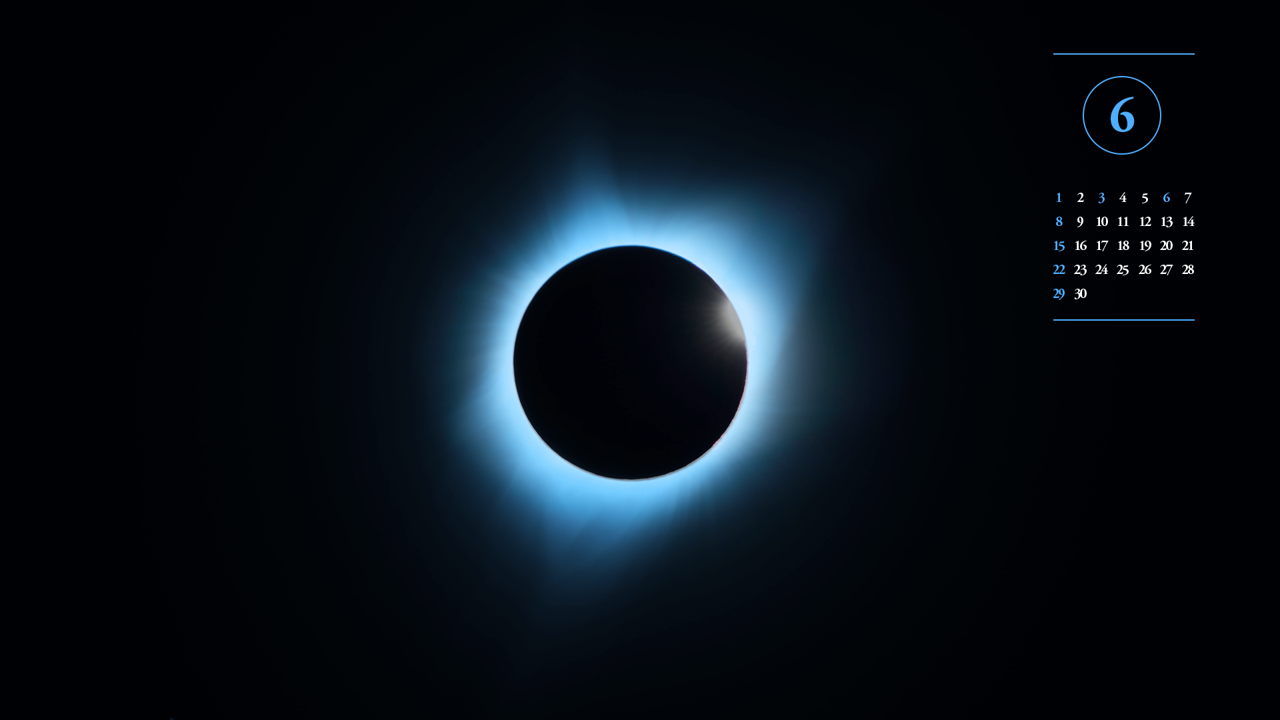 08 개기일식 A - 2025년6월 노트북배경화면