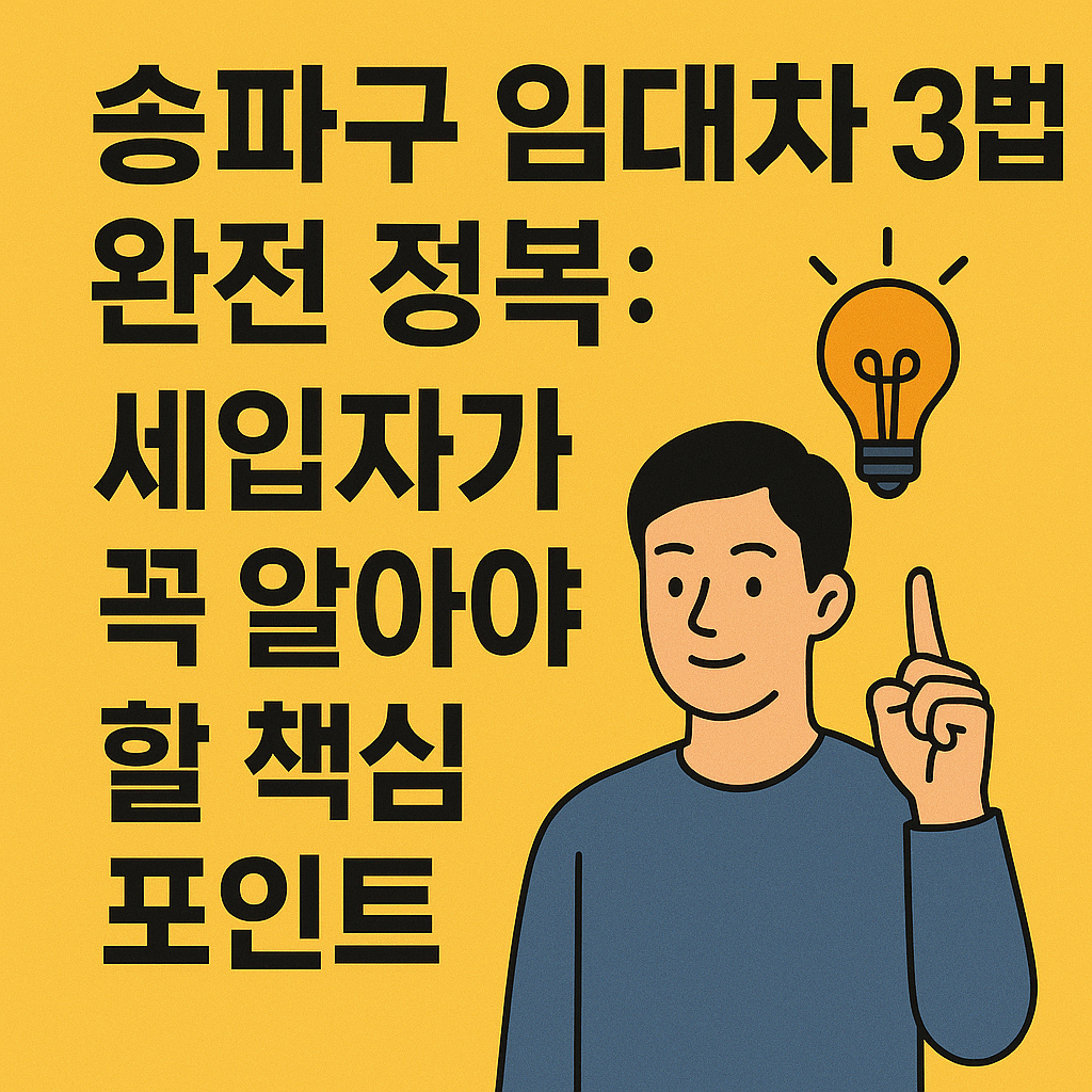 송파구 임대차 3법 완전 정복: 세입자가 꼭 알아야 할 핵심 포인트