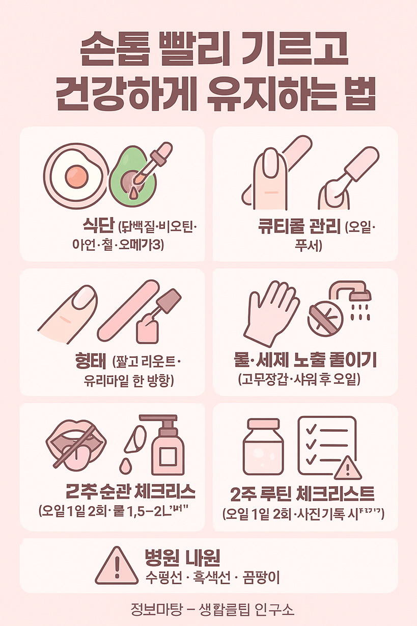 손톱 빨리 기르고 건강하게 유지하는 법