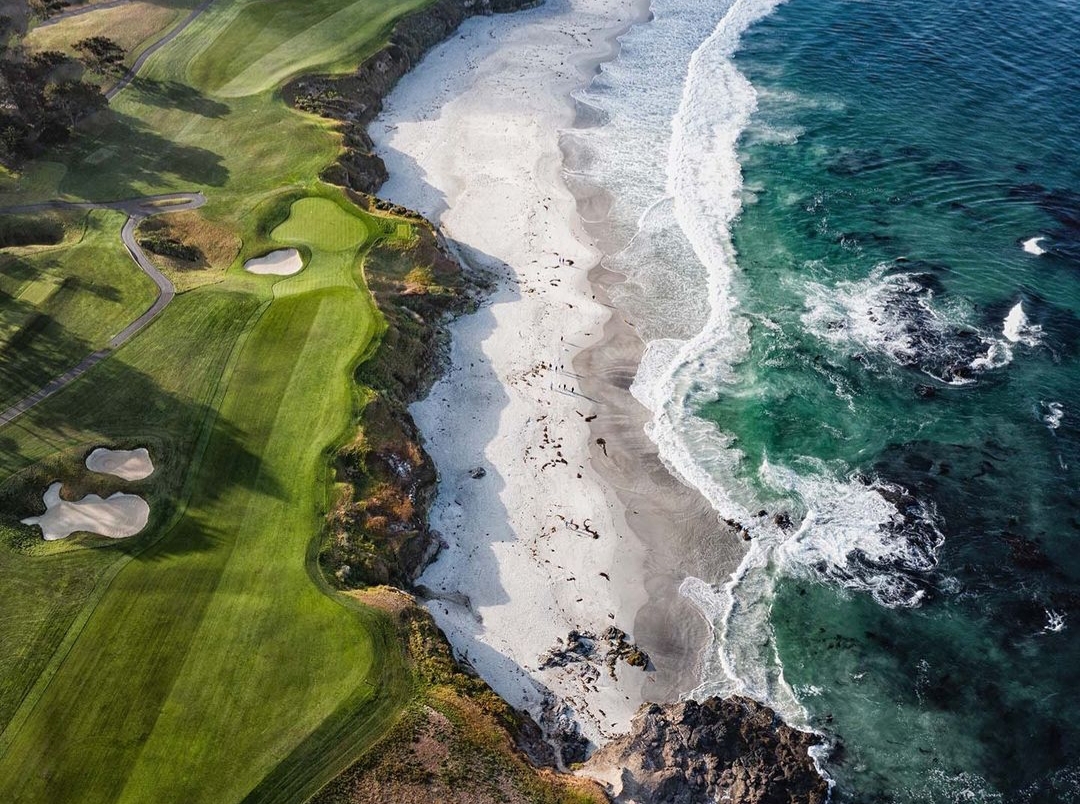 바다와 골프장이 만나는 곳 Pebble Beach Golf Links 9번홀