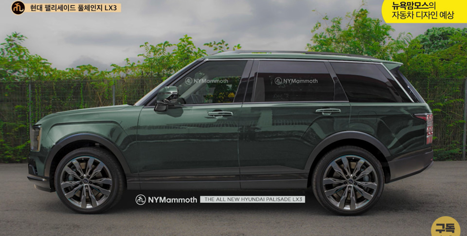현대자동차 팰리세이드 풀체인지(LX3) 예상도