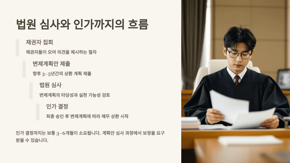 법원 심사와 인가까지의 흐름