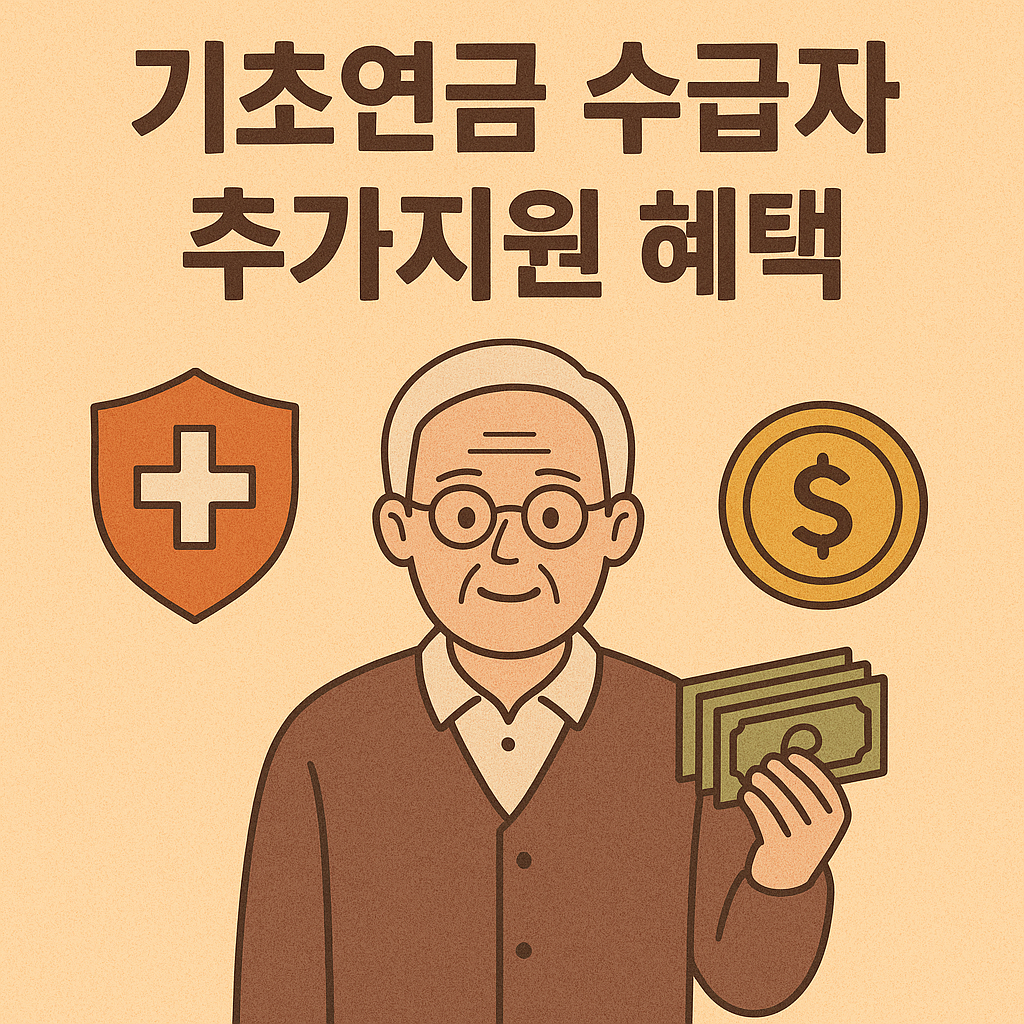 기초연금 수급자 추가지원 혜택 포스터 이미지