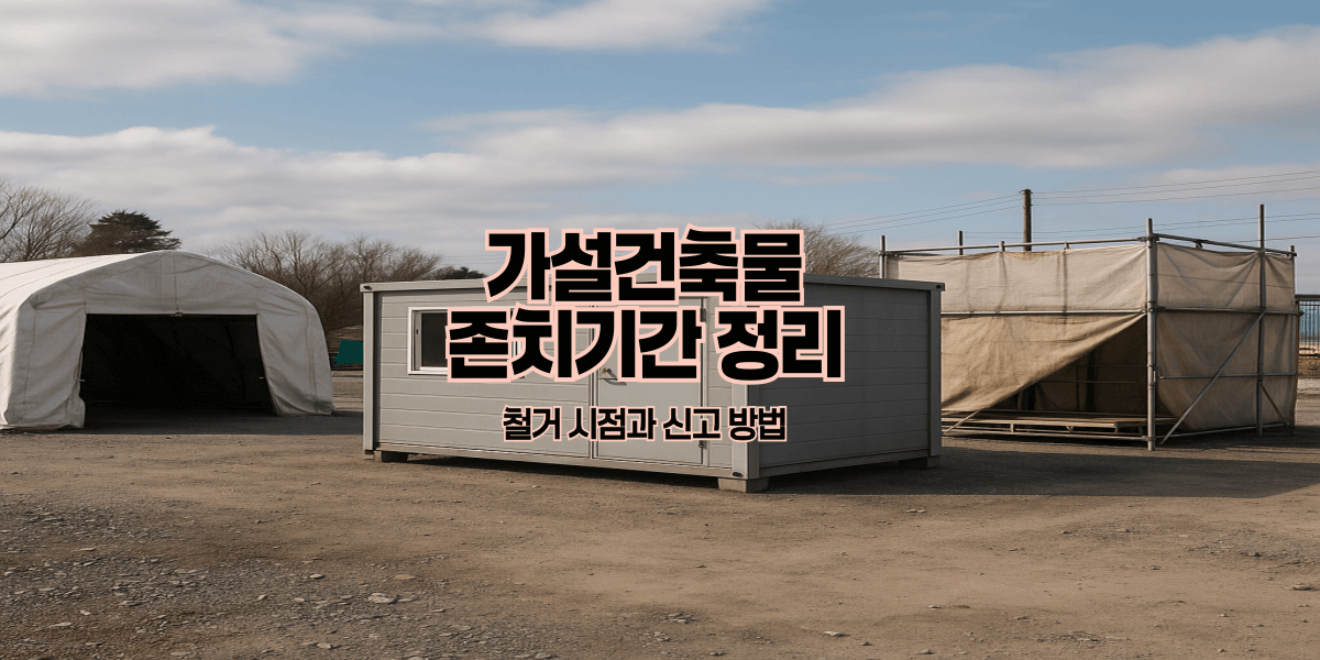 가설건축물존치기간 정리|철거 시점과 신고 방법
