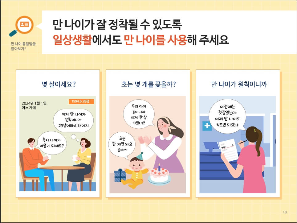 만 나이 계산 방법 및 만 나이 계산기