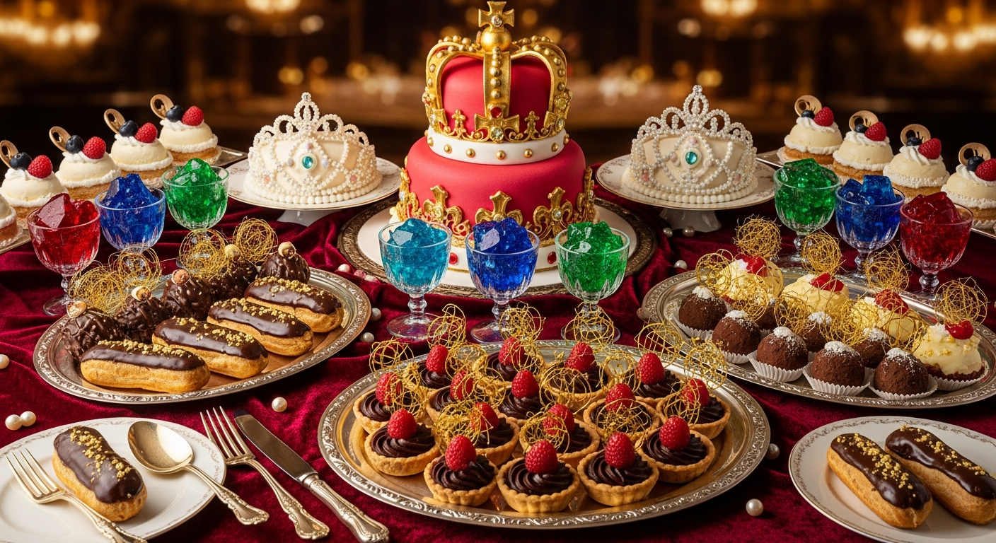 King &amp; Queen을 테마로 한 화려한 크리스마스 디저트 뷔페