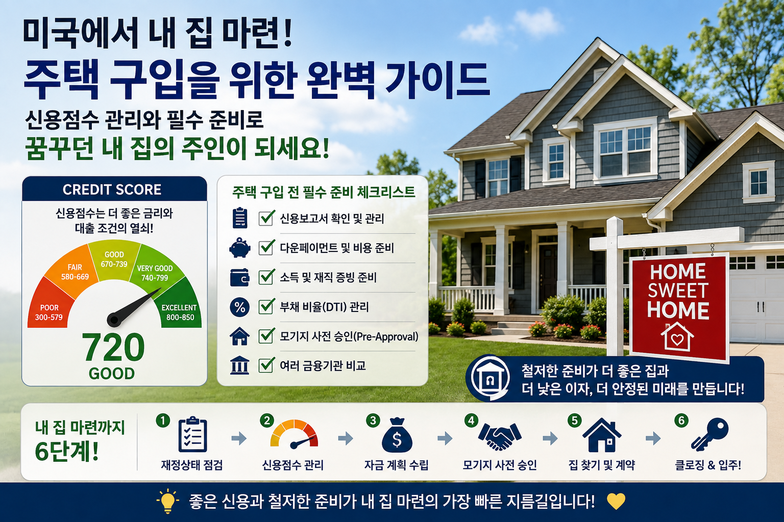 미국에서 내 집 마련 주택 구입을 위한 완벽 가이드