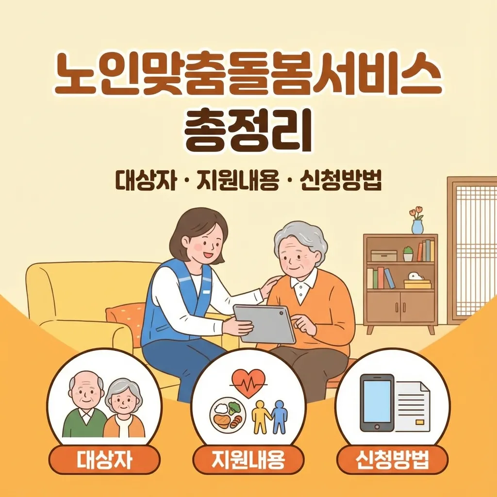 노인맞춤돌봄서비스 총정리｜대상자&middot;지원내용&middot;신청방법까지