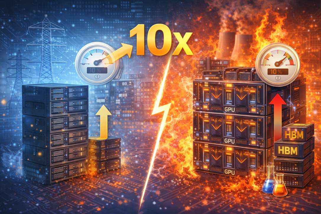 AI 서버는 왜 일반 서버보다 전력을 많이 소모할까, 기술적 원인 분석