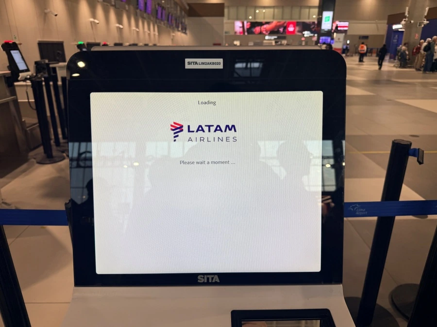 페루 리마 공항 라탐(LATAM) 항공 체크인 키오스크, 남미고 현지 촬영