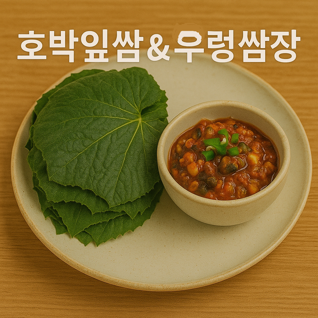 처서 대표 음식 호박잎쌈 & 우렁쌈장