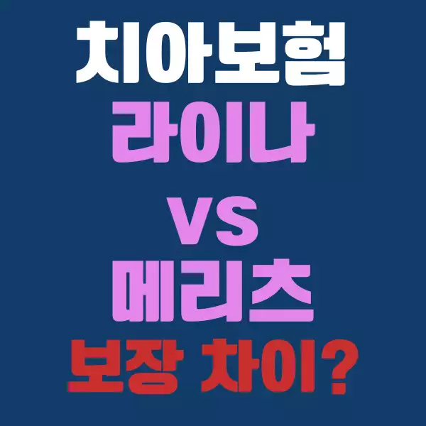 라이나 치아보험과 메리츠 치아보험 보장 차이는