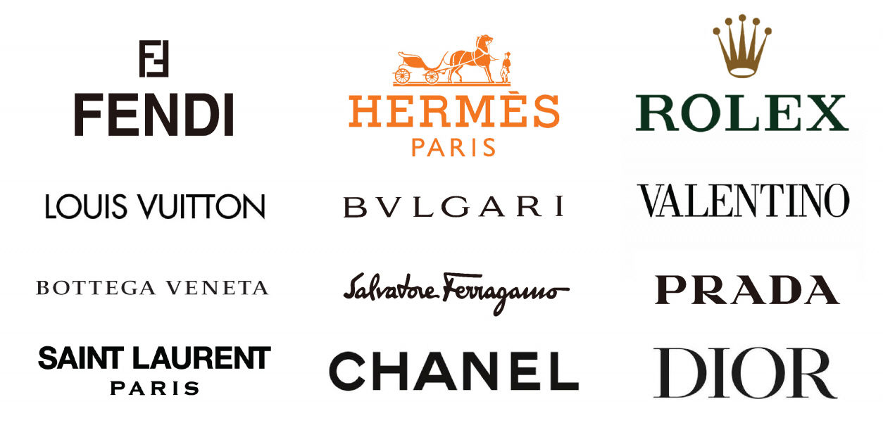 명품브랜드 로고 모음 사진