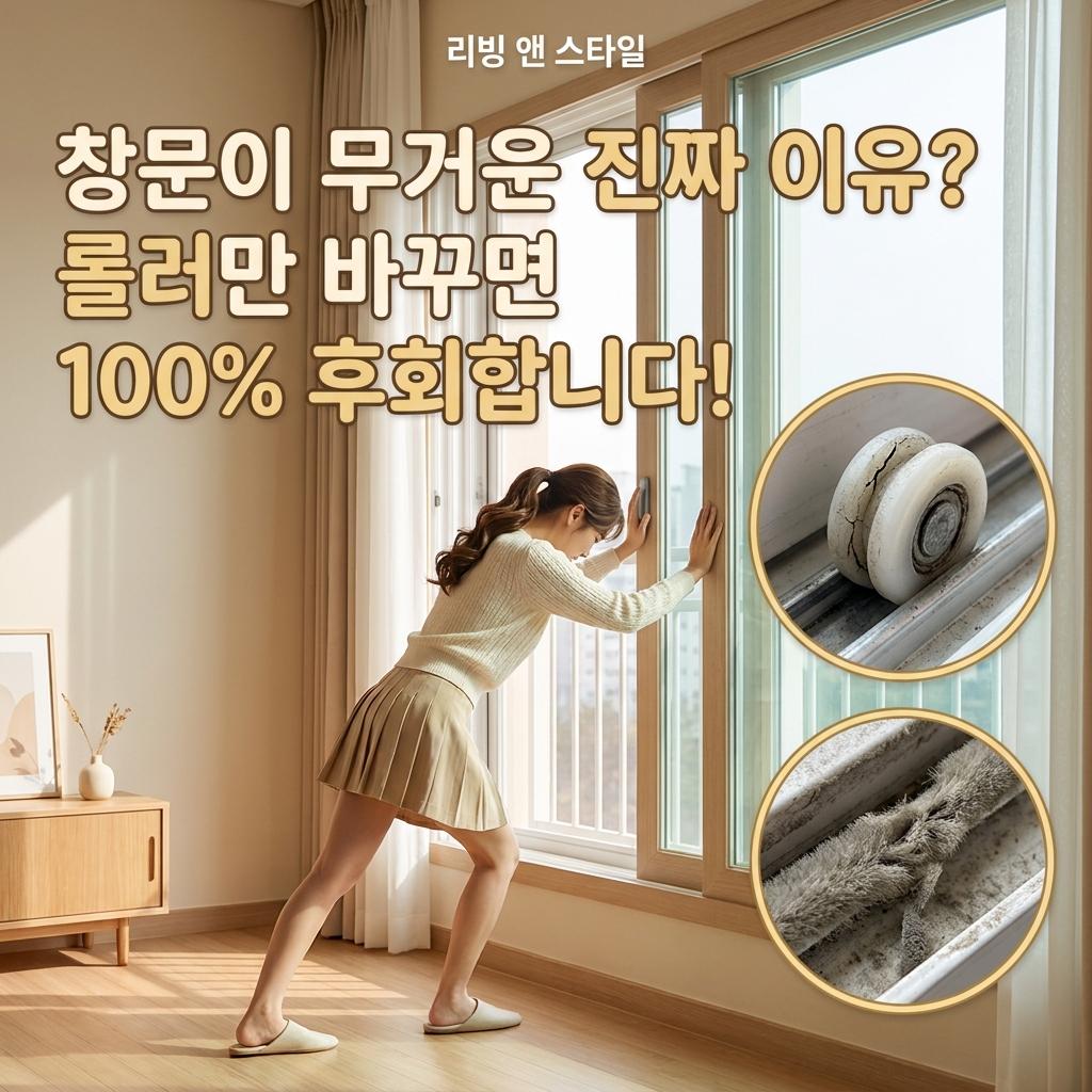 상갈동 샷시 롤러 모헤어 교체로 30평대 구축 아파트 창문 뻑뻑함 해결하고 어깨 통증 탈출하기