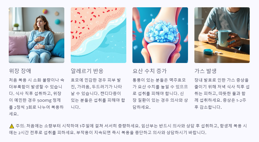 맥주효모 부작용및 주의 사항