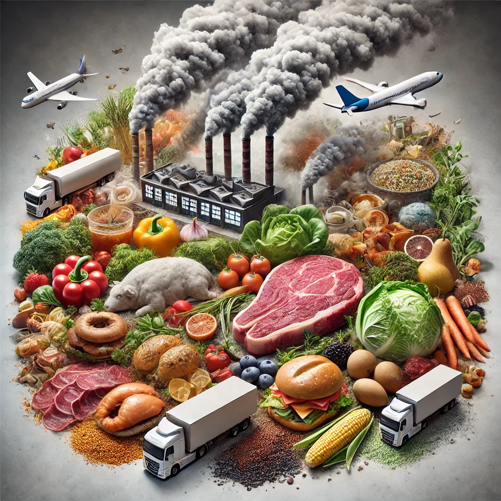 식재료 탄소배출, 온실가스 배출