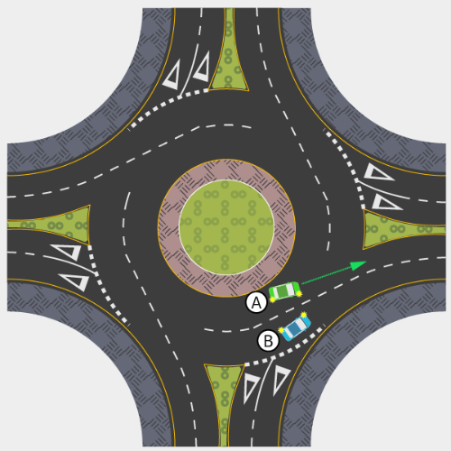회전교차로 진출 우선 그림