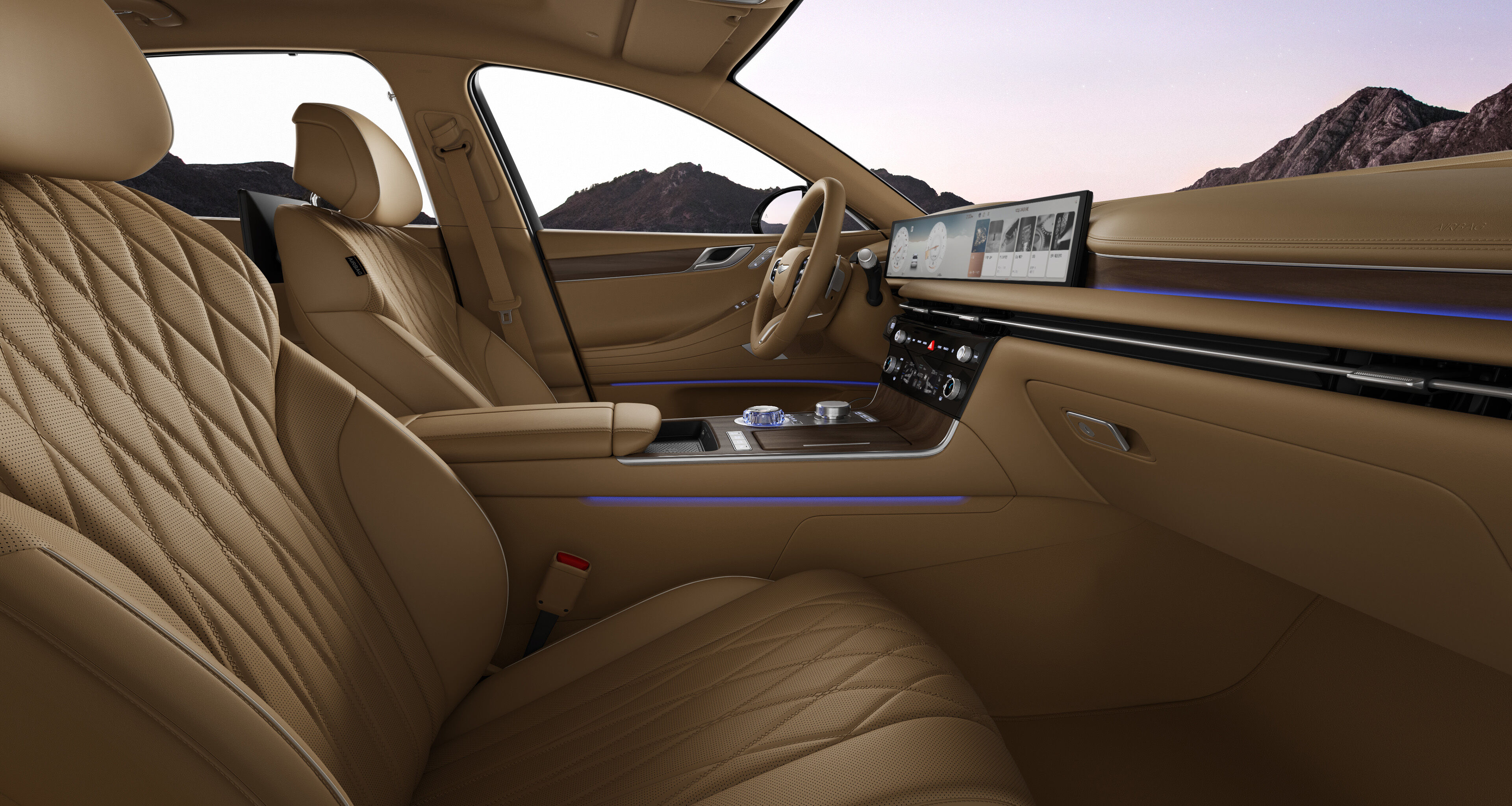 G80 실내디자인 색상비교 - 시그니쳐 디자인 셀렉션 II 에크루 카멜 모노톤