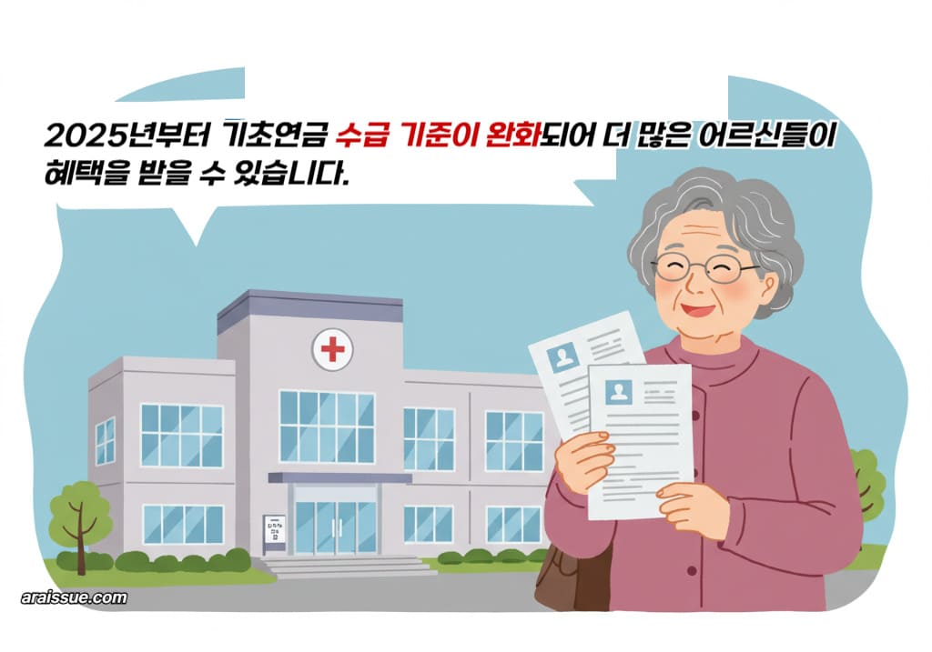 2025년부터 기초연금 수급 기준이 완화되어 더 많은 어르신들이 혜택을 받을 수 있습니다.